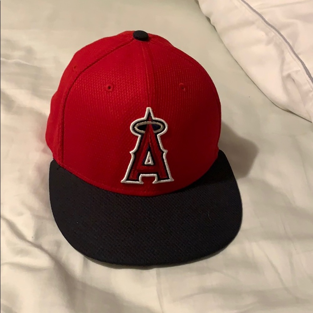 Size 7 1/8 LA Angels fitted New Era hat